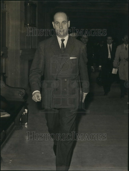 1966  Inspector Bouvier pictured in the Lobby of the law courts. - Historic Images