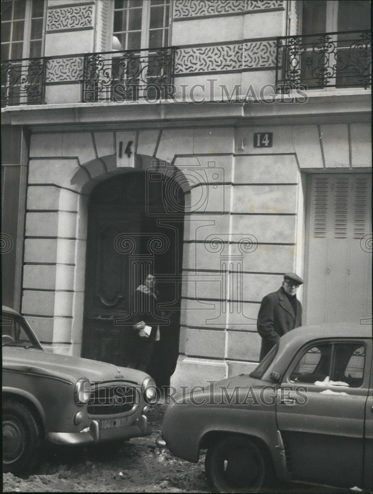 Press Photo House in the Rue Lesrenaudes where Figon was in hiding - Historic Images