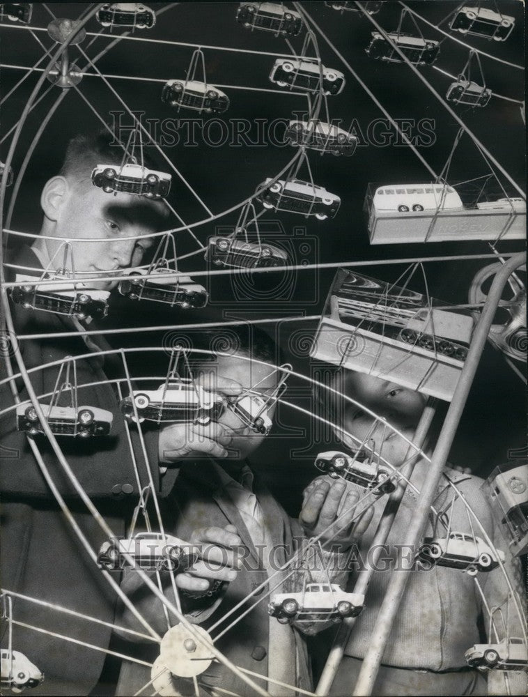 1960 miniature cars show Paris Engineers Hall Paris youthful visitor - Historic Images