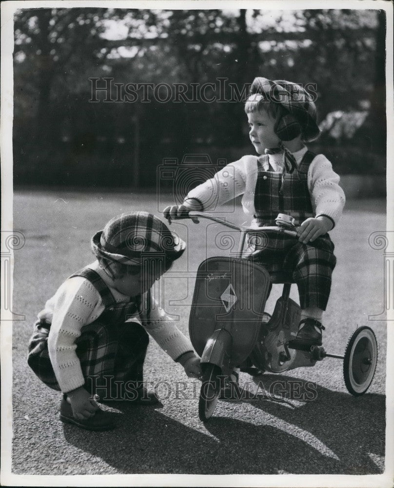 1954 Opera Star Ingrid Berman Children Play In London Park-Twins - Historic Images