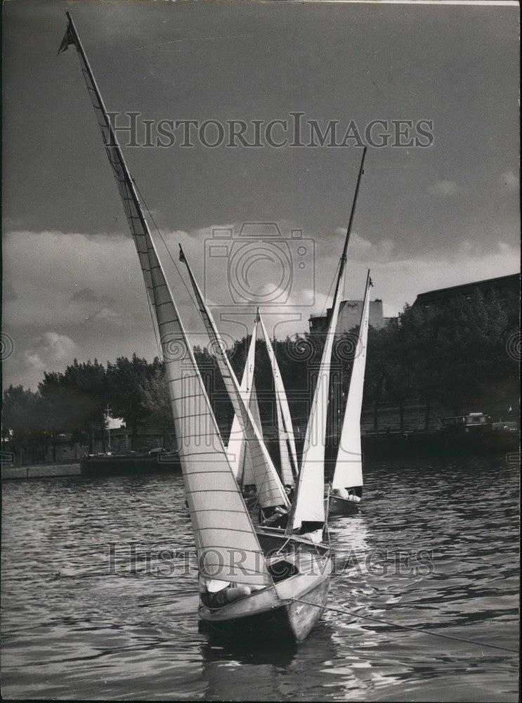 1953 Sailboats, Seine Regatta - Historic Images