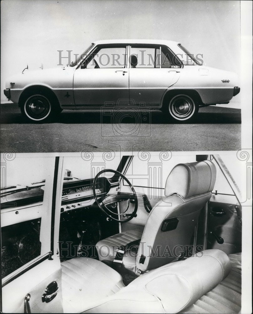 Press Photo Mazda Familia 1200 car at auto show - Historic Images