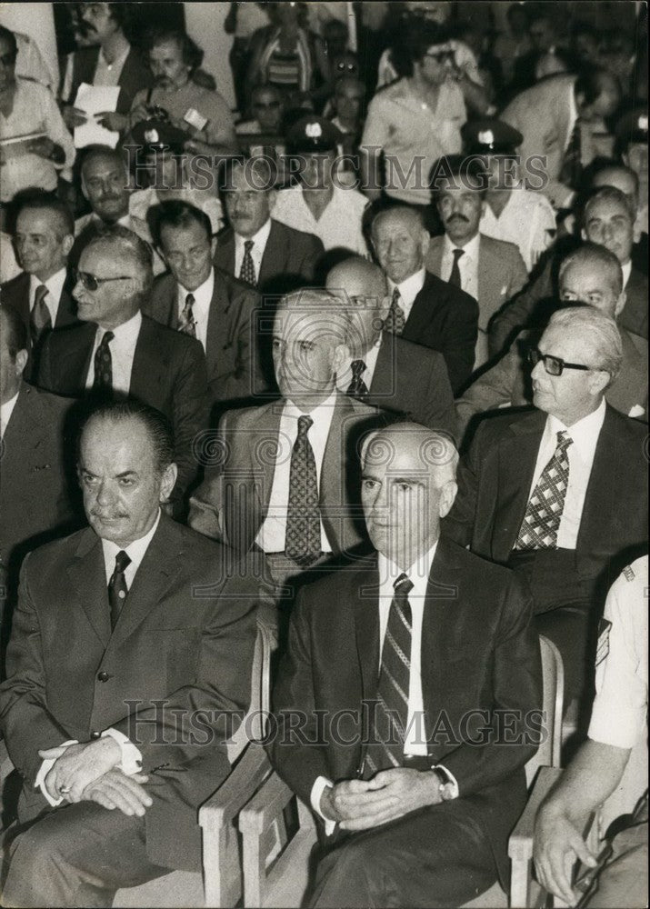 1975 Press Photo George Papadopoulos Stylianos Pattakos Obiseys Angelis George-Historic Images