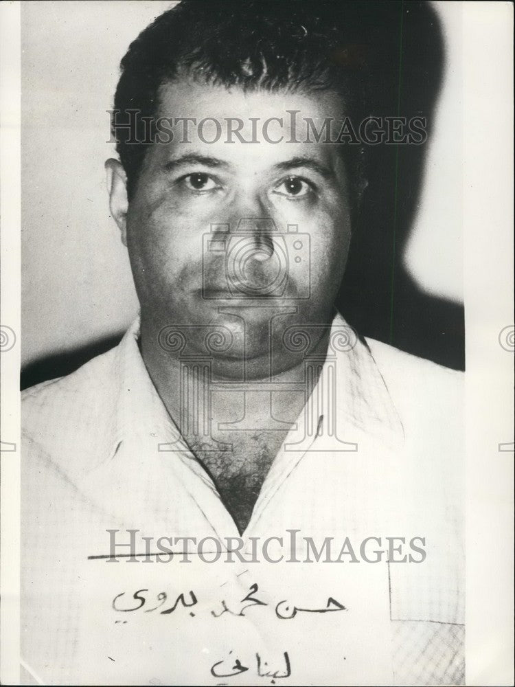 1965 Press Photo Hassan Badani,in custody for a shooting - KSB43225 - Historic Images