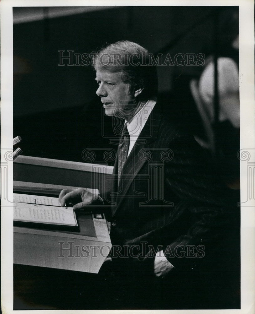 1977, President Jimmy Carter at the UN - KSB43531 - Historic Images