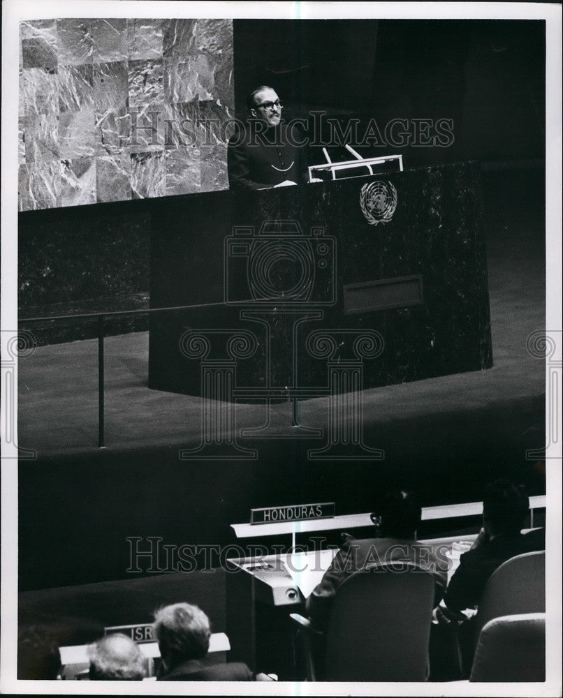 Press Photo United Nations General Assembly Speaker Pakistani General-Historic Images