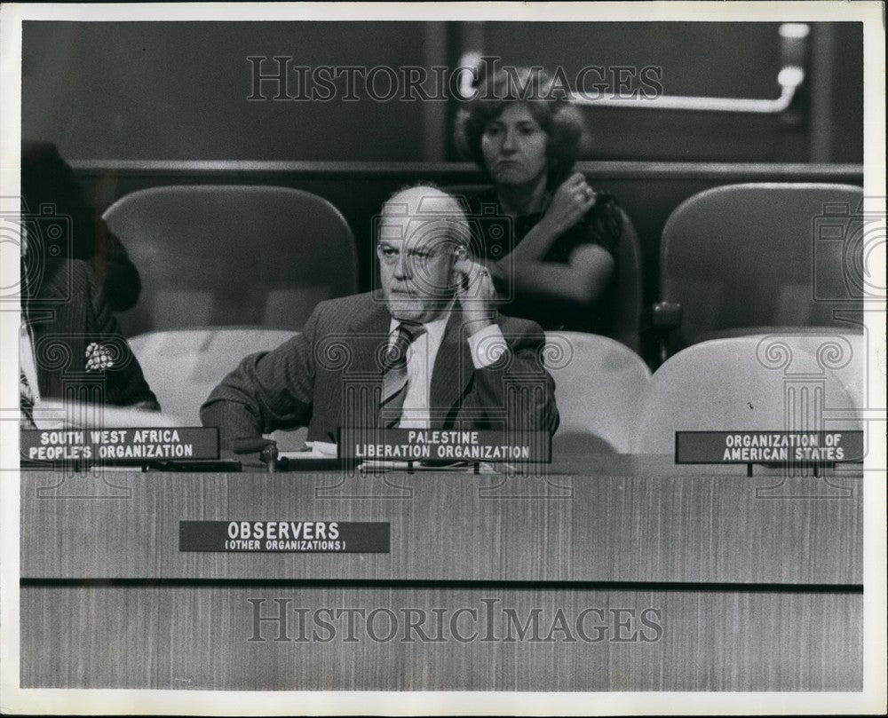 1977, United Nations Palestinian Delegate Behdi Kabib Terzi - Historic Images