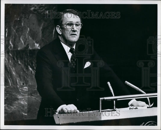1978 Australian Premier Malcolm Frazer Speaking United Nations - Historic Images