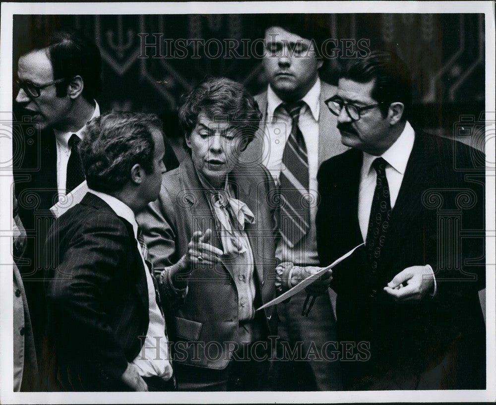 1981, Jeane Kirkpatrick Sr, Jaime De Pinies UN in New York - Historic Images