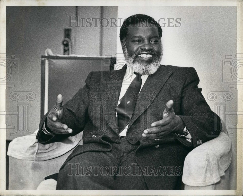 1984 Press Photo guerrilla leader Sam Nujoma of SW Africa People&#39;s Organization - Historic Images