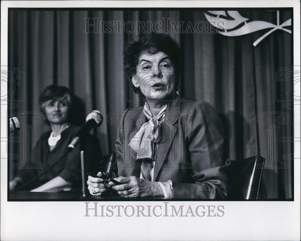 Press Photo U.S. Ambassador Jeane Kirkpatrick at the UN - Historic Images