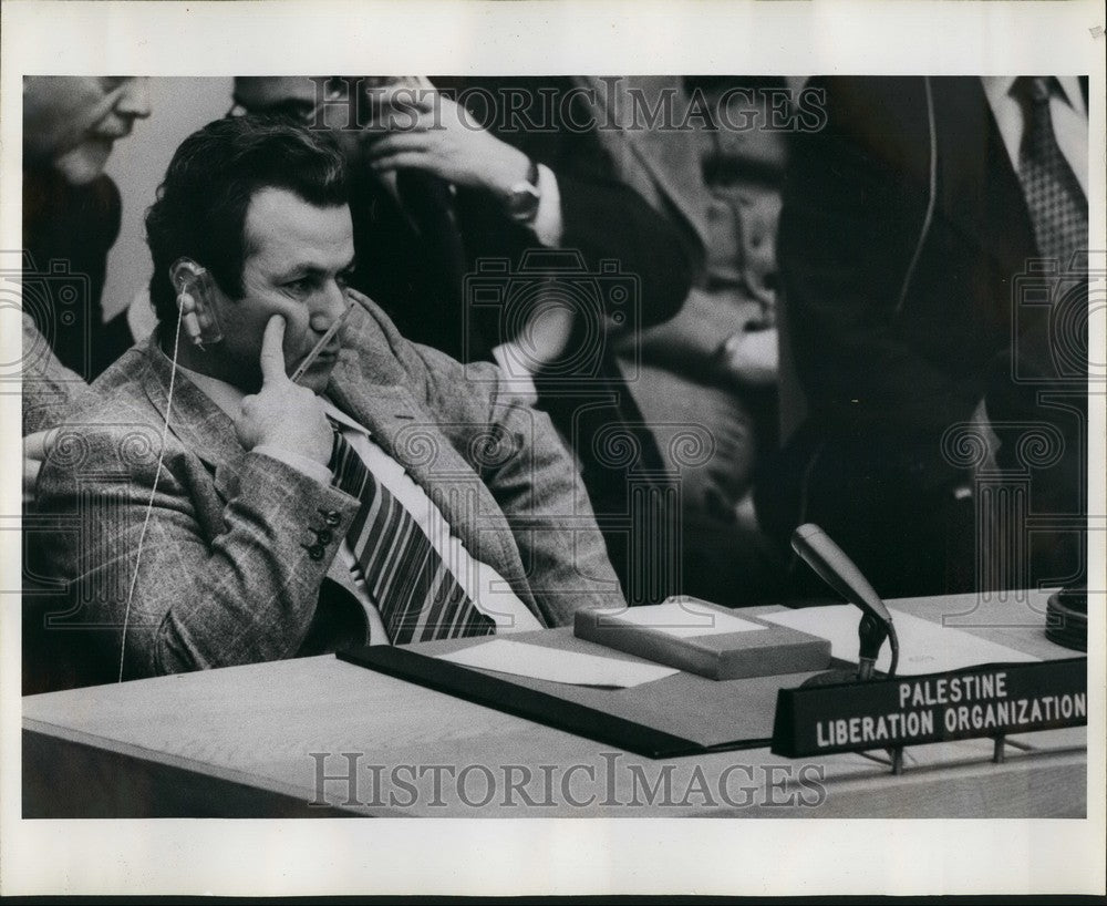 1976, PLO Rep Farock Kaddoumi at Security Council debate - KSB43869 - Historic Images