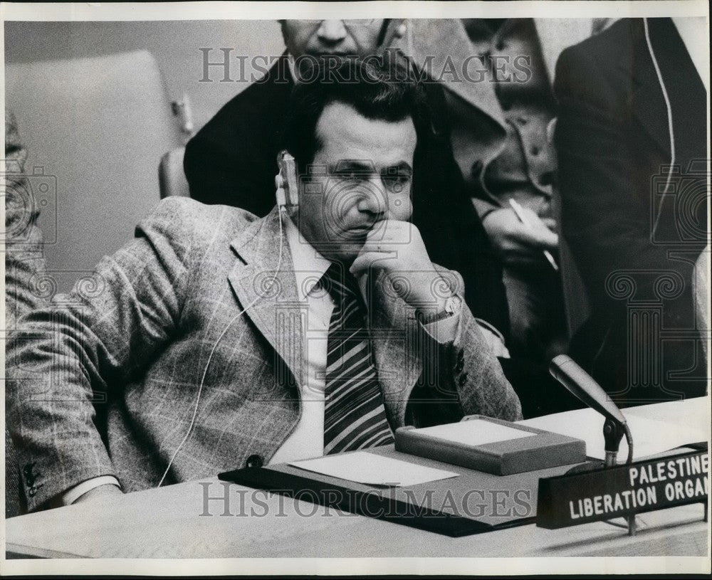 1976, PLO Rep,Farock Kaddoumi during the Security Council debate - Historic Images