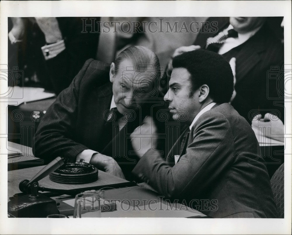 1977 Ambassador Andrew Young &amp; Kent Wardheim  - Historic Images