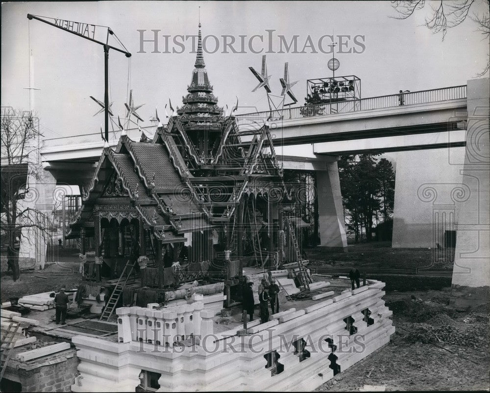 1958 Thailand Temple at Brussels International Exhibition - Historic Images