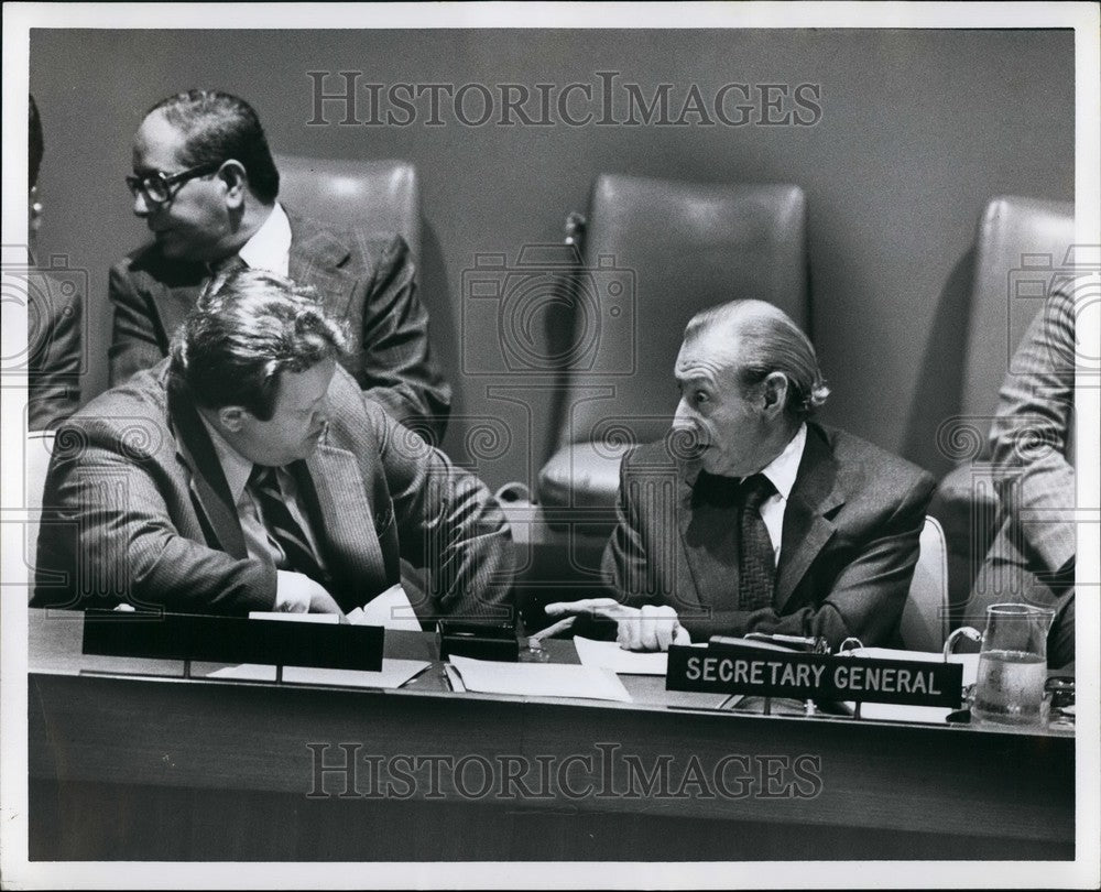 1979 Press Photo UN Commissioner for Namibia Dr.Marti Ahtisaari & Sec. Gen.Kurt - Historic Images