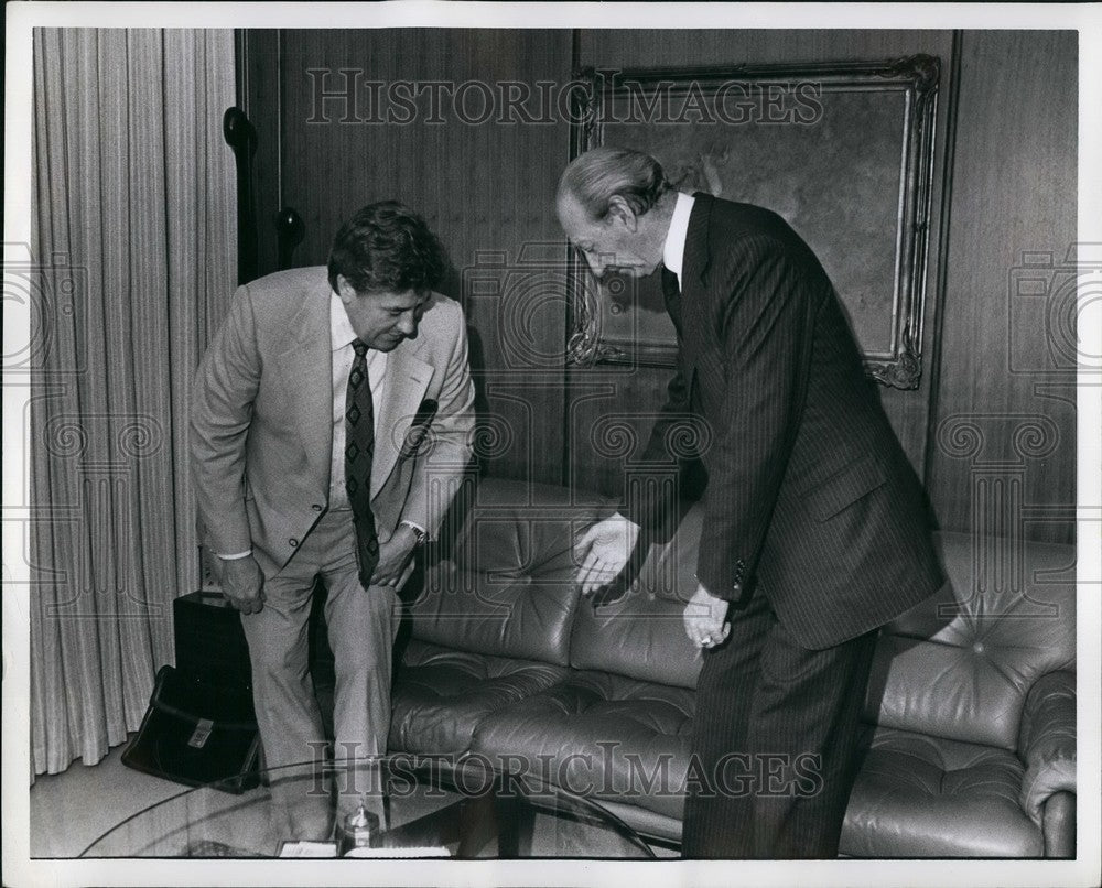 1979 Sec. General Kurt Waldheim Meeting Carter's Adviser Dick Clark - Historic Images