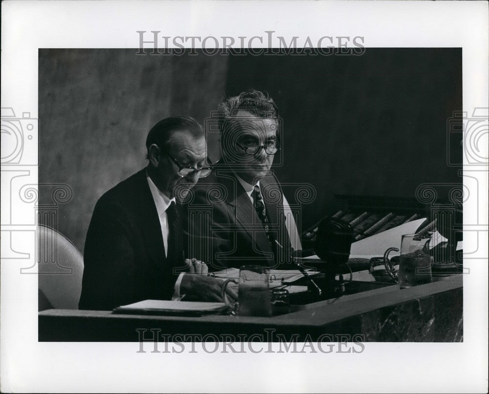 1977 Press Photo Lazar Mojsov of Yugoslavia, pres. of UN General Assembly - Historic Images