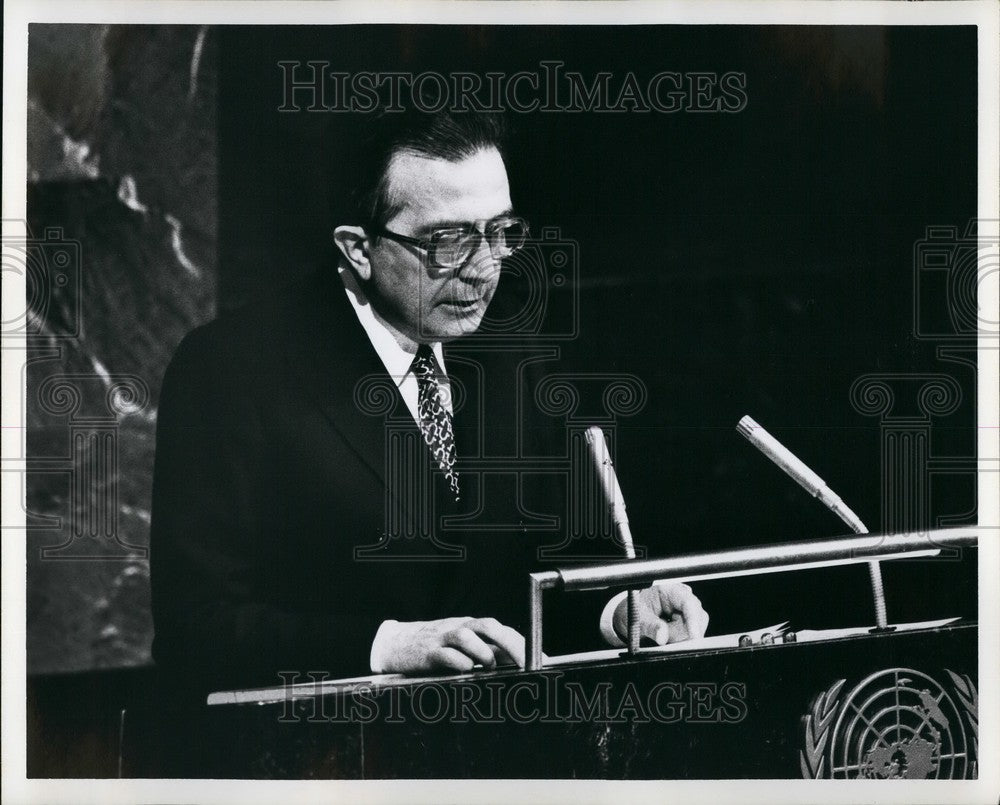 1978 Press Photo Italian Premier ,Giulio Andreotti  at the UN - Historic Images