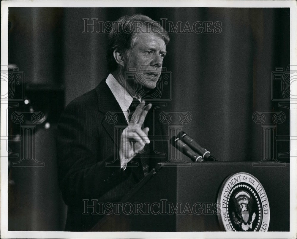 1978 President Jimy Carter Addressing Editors Washington DC Hilton - Historic Images