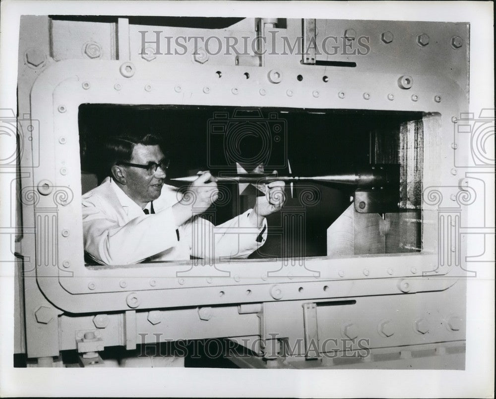 1955 Tunnel to Test Heat Barrier by Aerodynamist Dr. William Hilton - Historic Images