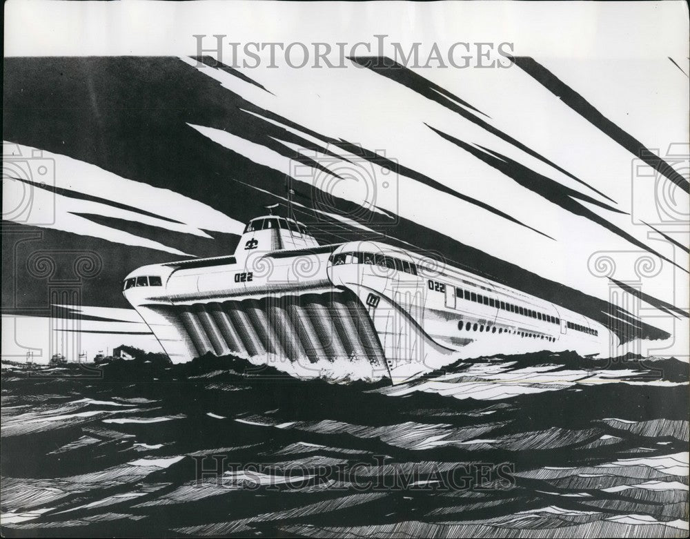 1967 Press Photo $500,000 Hovercraft to be built,artists drawing - KSB45361 - Historic Images