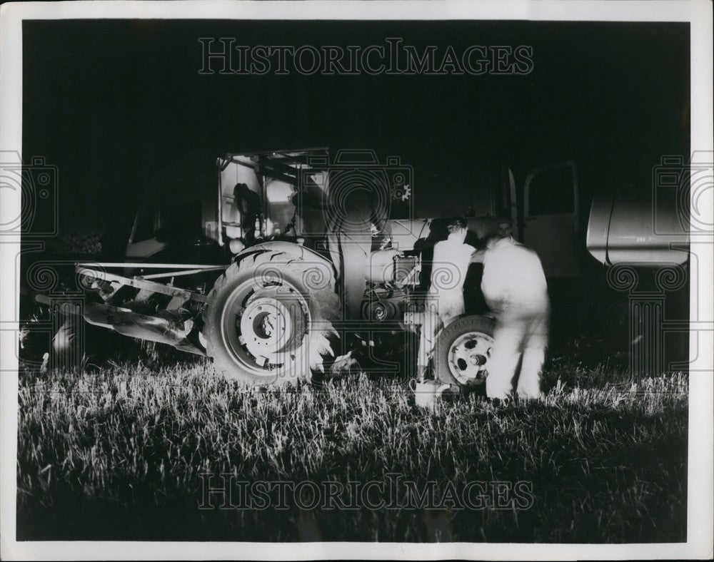 1955, British Pordeon Major Diesel Tractor Plowing Long Furrow - Historic Images