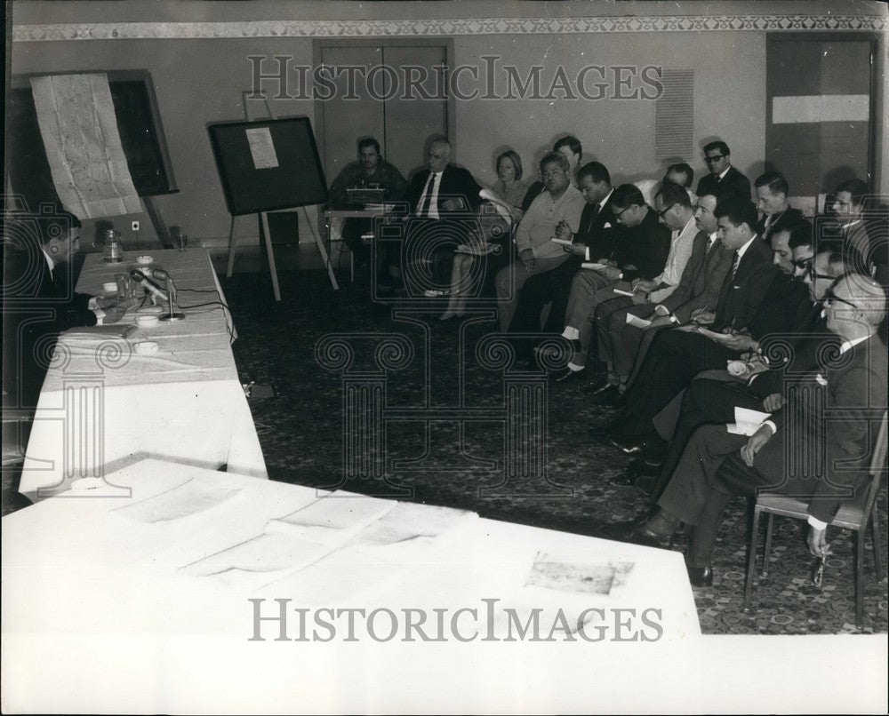 1968 Mayor of Jerusalem,at press conference - Historic Images