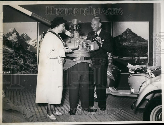 1953 Press Photo Ziegler Bavarian Government Councillor Traffic Exhibition - Historic Images