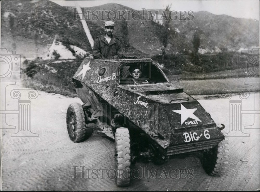 Press Photo Russian made armoured car captured by United Nations - Historic Images