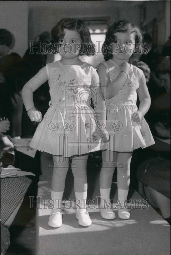 1963 &quot;Creation Enfantillage&quot; dress presented by Brigitte &amp; Christine - Historic Images