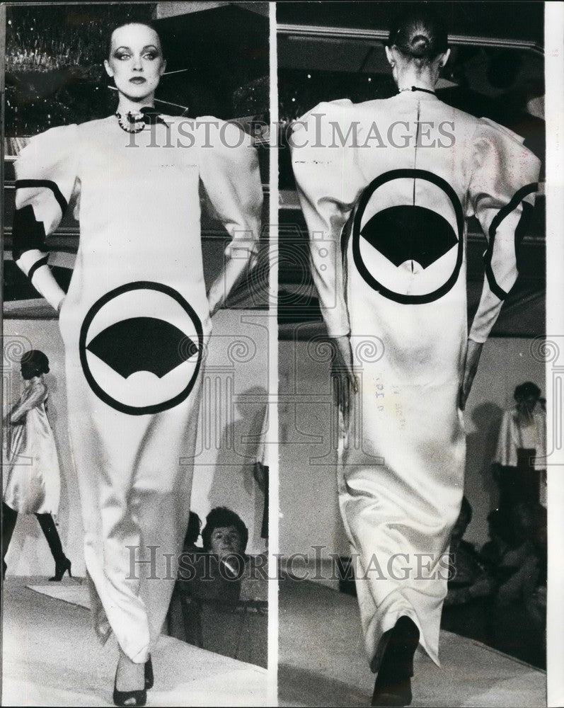 Press Photo Evening Gown by Japanese designer, Manae Mori - KSB47465 - Historic Images
