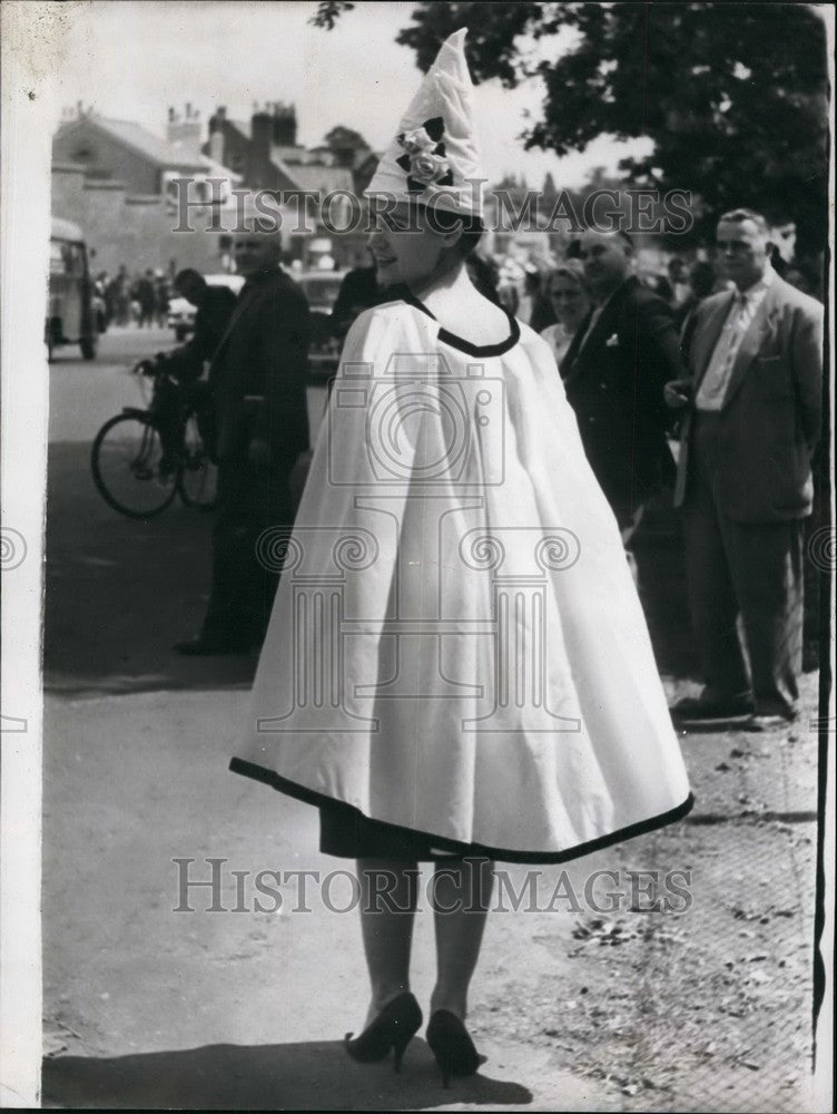 1960 Press Photo Eileen Peter, Ladies Fashion Day at Royal Ascot Race Meeting - Historic Images