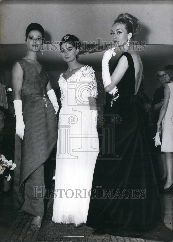 1962 Press Photo Sinaida Rudow Designed Ball Season Gowns Munich Fashion Models-Historic Images