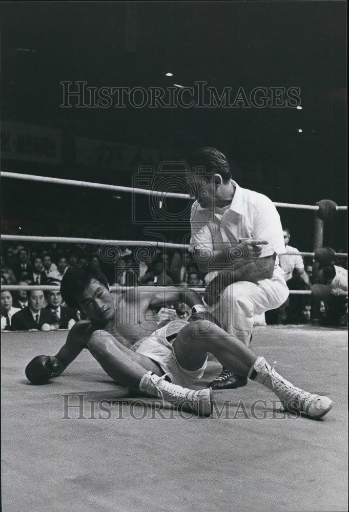 Press Photo Boxer Shozo Saijo - Historic Images