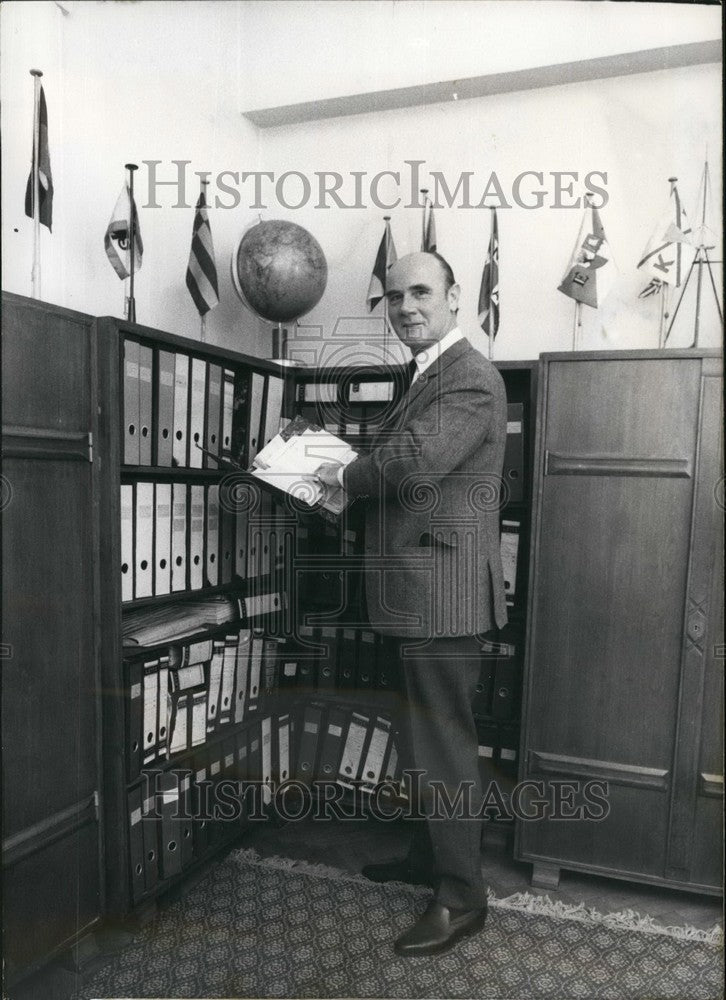 1967 German Politician Gunter Schweimer In His Office  - Historic Images