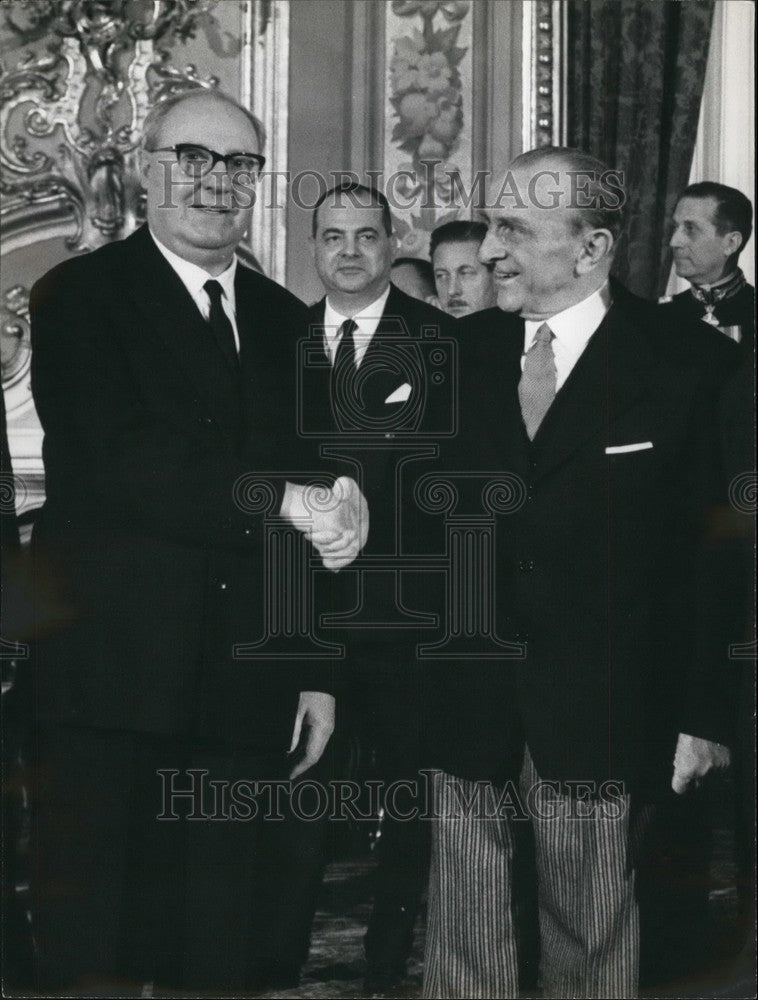 1964 Press Photo Italian Presidnet Giuseppe Saragat - Historic Images