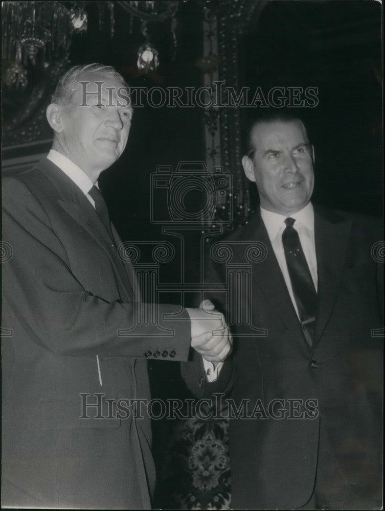 1963 Press Photo Schroeder, Couve de Murville - KSB48323-Historic Images