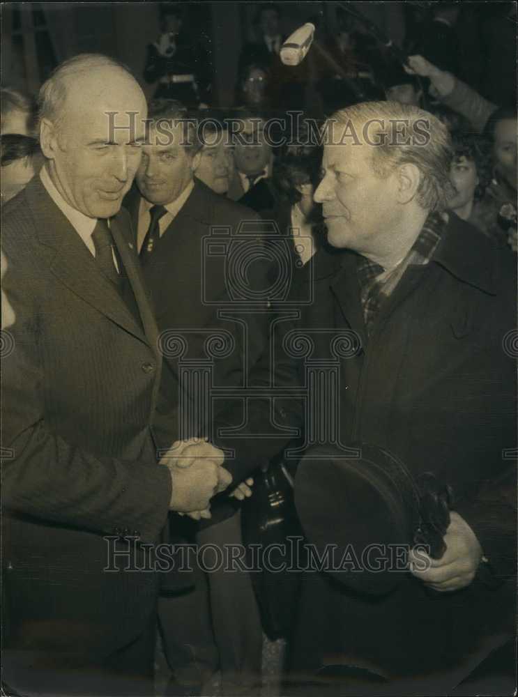 1980 Press Photo President Giscard d&#39;Estaing and German Chancellor Schmidt - Historic Images