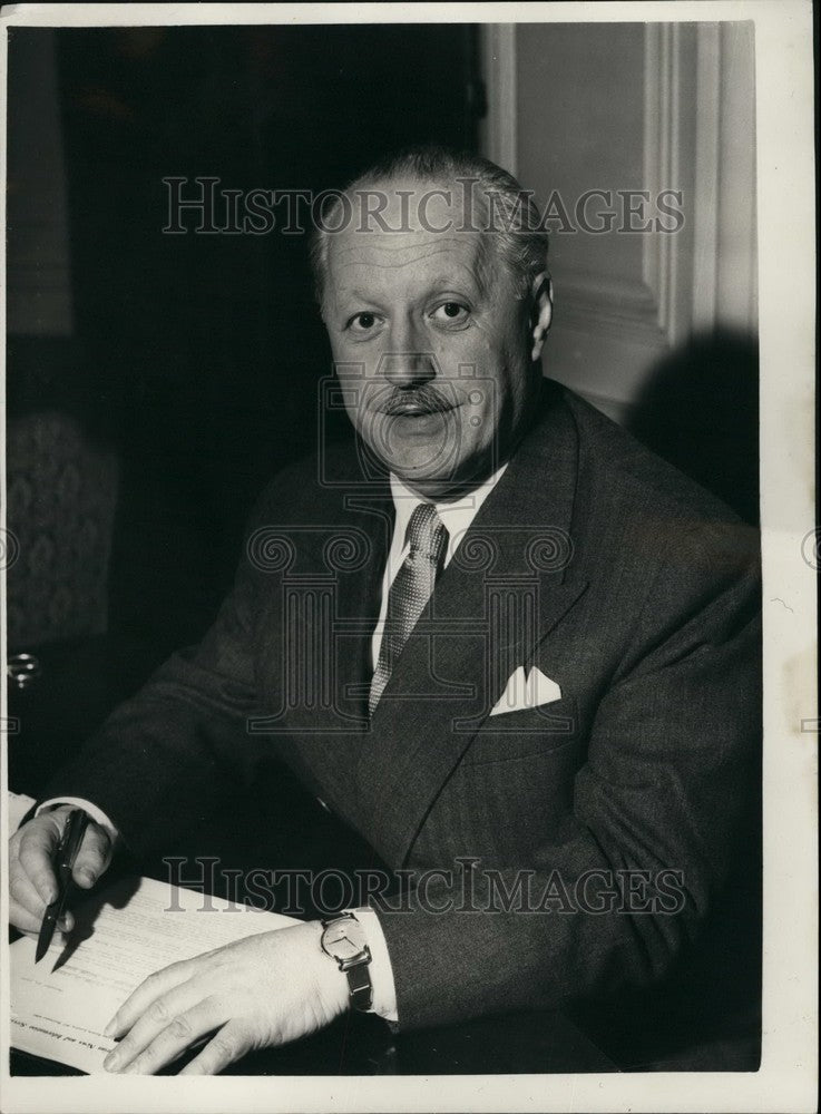 1957 Press Photo Mr. Pal Foldes ,Hungarian Envoy in London - KSB49115 - Historic Images