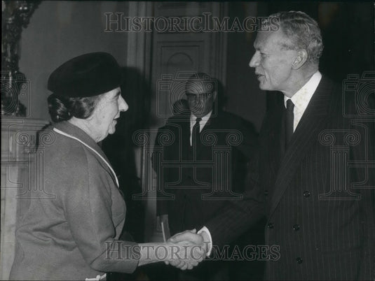 1965, Israel's foreign minister,Golda Meir & M. Couve De Murville - Historic Images