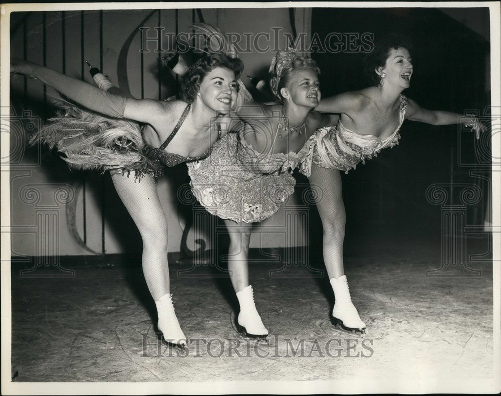 1957, Joan Cornell Joan Hyldoft Pat Gregory Winter Wonderland - Historic Images