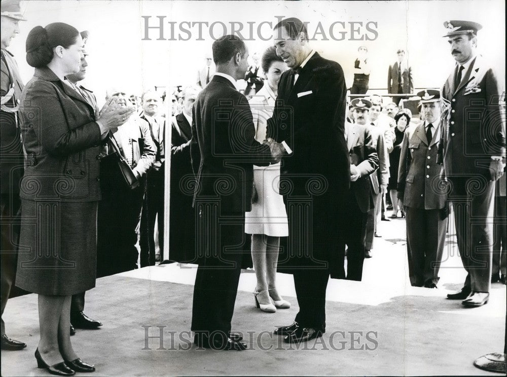 1973 Press Photo Pres of Bolivia ,Hugo Banzer &amp; Pres Peron ,Argentina-Historic Images