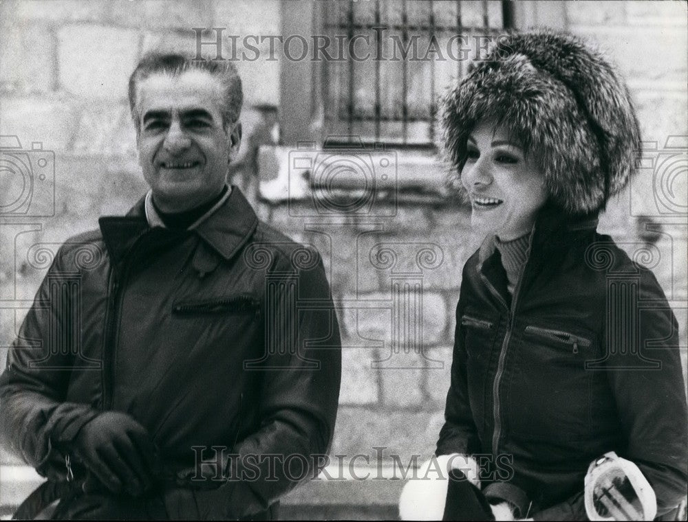 1973 Press Photo Shah Reza Pahlevi and Farah Diba - Historic Images