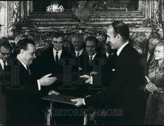 1971 Press Photo Giscard d'Estaing and Nikolai Patolitchev - KSB49885-Historic Images