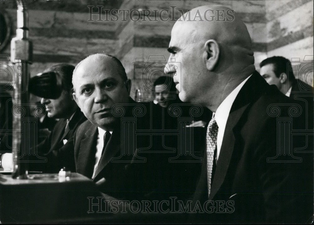 1973 Press Photo Deputy Premier Stylianos Pattakos & Nicholas Marezos-Historic Images
