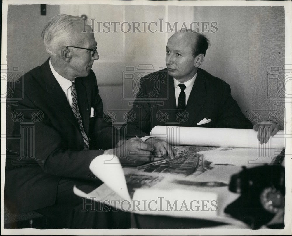 1961, Dr. Zygmunt plans site architect G. Bryant - KSB49985 - Historic Images