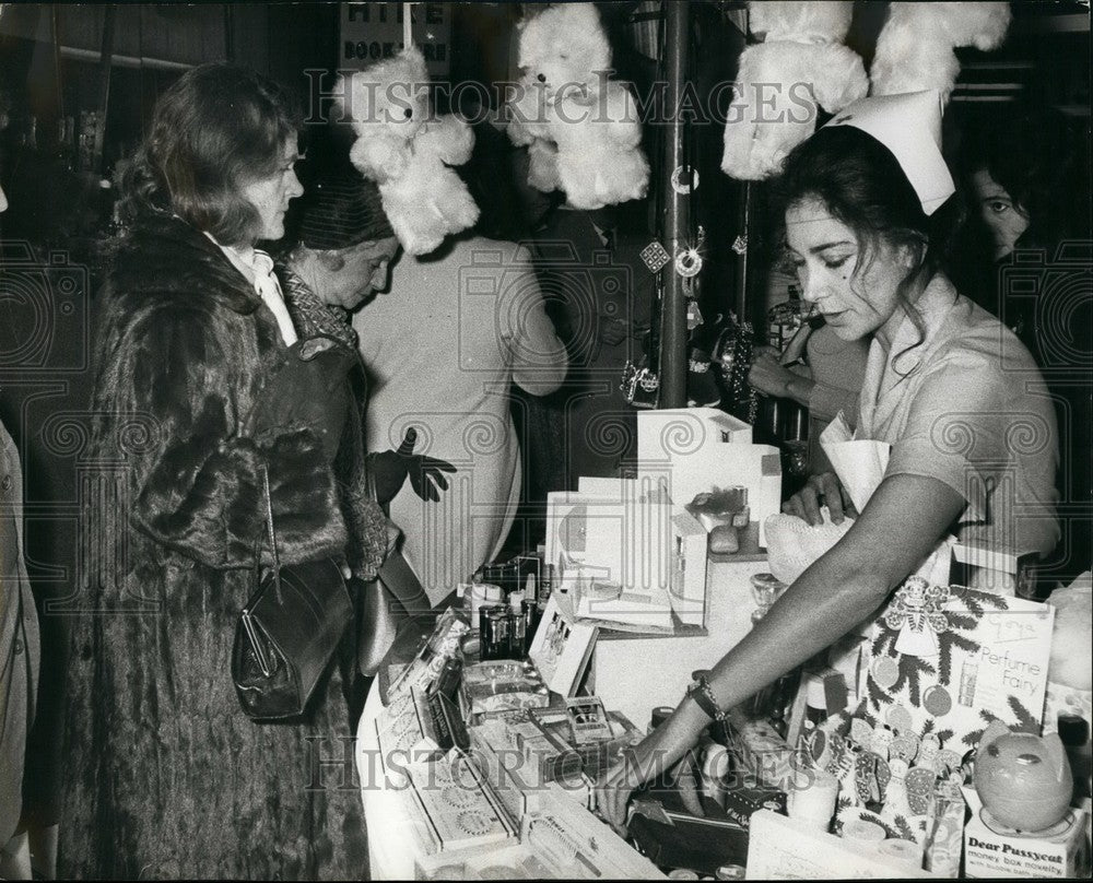 1971 Patricia Wolfson in nurses outfit At Annual Christmas Fair - Historic Images
