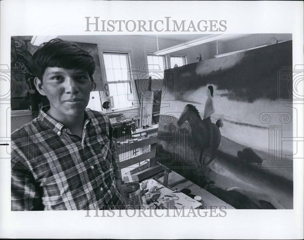 Press Photo Harvey Russell Cheyenne Student Institute Of American Indian Arts - Historic Images