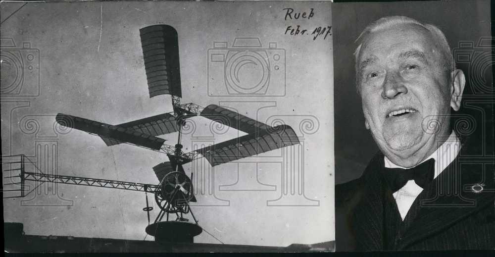 1956 First Helicopter Made by Rudolf Rueb. - Historic Images